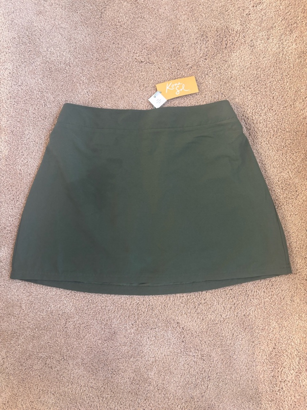 Kona Sol Dark Green Mini Skirt